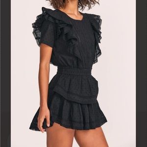 Loveshackfancy Natasha dress in black